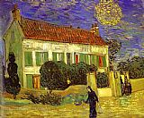 Vincent Van Gogh Canvas Paintings - The White House at Night La maison blanche au nuit